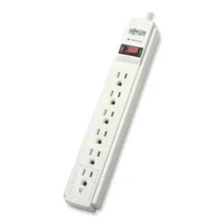 Tripp Lite by Eaton Protect It! Surge Protector, 6 AC Outlets, 790 Joules, 6 ft Cord, Light Gray