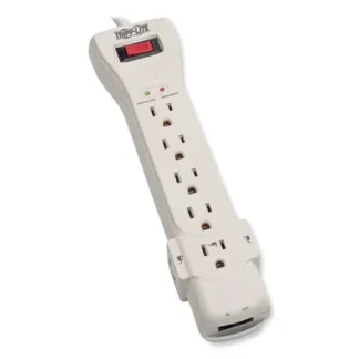 Tripp Lite by Eaton Protect It! Surge Protector, 7 AC Outlets, 15 ft Cord, 2,520 J, Light Gray
