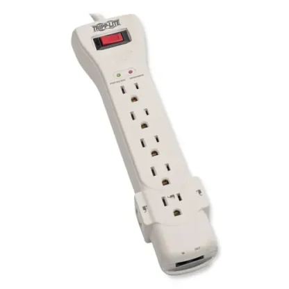 Tripp Lite by Eaton Protect It! Surge Protector, 7 AC Outlets, 15 ft Cord, 2,520 J, Light Gray