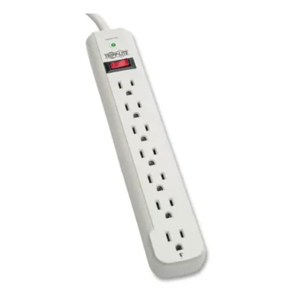 Tripp Lite by Eaton Protect It! Surge Protector, 7 AC Outlets, 6 ft Cord, 1,080 J, Light Gray