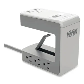 Tripp Lite by Eaton Surge Protector, 6 AC Outlets, 2 USB-A & 1 USB-C Ports, 8 ft Cord, 1080 Joules, Gray