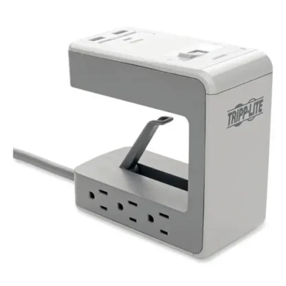 Tripp Lite by Eaton Surge Protector, 6 AC Outlets, 2 USB-A & 1 USB-C Ports, 8 ft Cord, 1080 Joules, Gray
