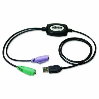 Tripp Lite by Eaton USB to PS/2 Adapter for Keyboard and Mouse, USB-A Male to (2) PS/2 Female, 18"