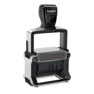 Trodat® Professional 12-Message Date Stamp, Self-Inking, Black