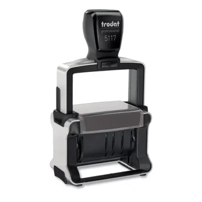 Trodat® Professional 12-Message Date Stamp, Self-Inking, Black