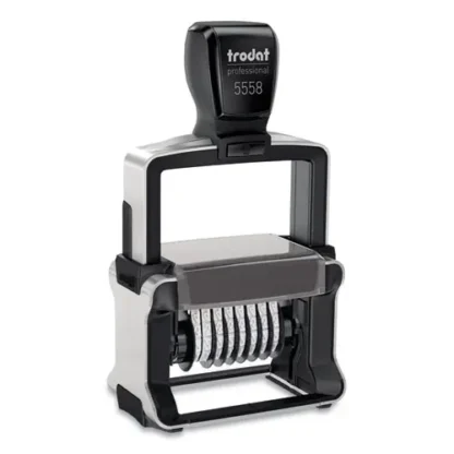 Trodat® Professional Self-Inking Numberer, Eight Bands/Digits, Black