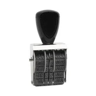 Trodat® Rubber Date Stamp, Conventional, 4-Band, 1.5" Type Size, 0.16" Impression Height