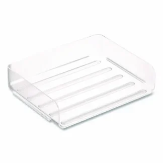 TRU RED™ Clear Side Load Stackable Plastic Letter Tray, Letter Size