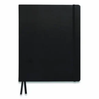 TRU RED™ Flexible-Cover Business Journal, 1-Subject, Dotted Rule, Black Cover, 10" x 8", 128 Sheets