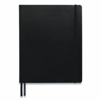 TRU RED™ Flexible-Cover Business Journal, 1-Subject, Narrow Rule, Black Cover, 10" x 8", 128 Sheets
