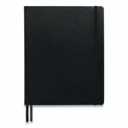 TRU RED™ Flexible-Cover Business Journal, 1-Subject, Narrow Rule, Black Cover, 10" x 8", 128 Sheets
