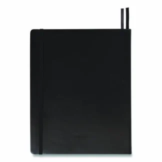TRU RED™ Flexible-Cover Business Journal, 1-Subject, Quadrille Rule, Black Cover, 128 Sheets, 10 x 8"