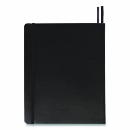 TRU RED™ Flexible-Cover Business Journal, 1-Subject, Quadrille Rule, Black Cover, 128 Sheets, 10 x 8"