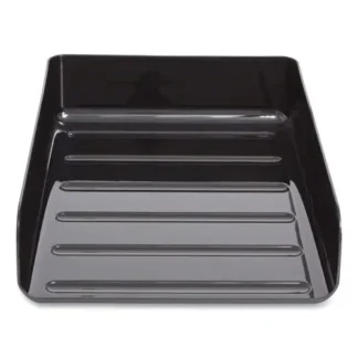 TRU RED™ Front-Load Stackable Plastic Document Tray, Letter Size, Black, 2/Pack