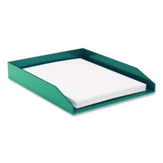 TRU RED™ Front-Load Stackable Plastic Document Tray, Teal, Letter Size, 1 Section