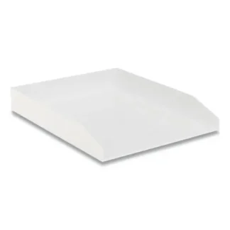 TRU RED™ Front-Load Stackable Plastic Document Tray, 1 Section, White