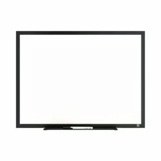 TRU RED™ Melamine Dry Erase Board, 24" x 18", White Surface, Black Aluminum Frame