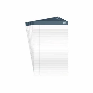 TRU RED™ Notepads, Narrow Rule, 5" x 8", 50 Sheets per Pad, 6-Pack