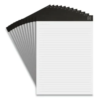 TRU RED™ Notepads, Wide/Legal Rule, 8.5" x 11.75", 50 Sheets per Pad, 12-Pack