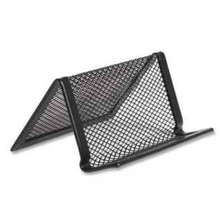 TRU RED™ One Compartment Business Card Holder, Metal, Black - Holds 50 Cards
