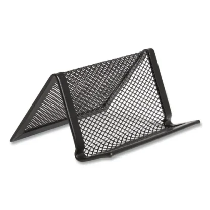 TRU RED™ One Compartment Business Card Holder, Metal, Black - Holds 50 Cards