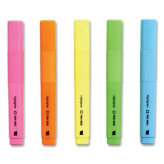 TRU RED™ Pen Style Chisel Tip Highlighter, Assorted Ink Colors, Chisel Tip, Assorted Barrel Colors, 12/Pack
