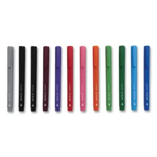 TRU RED™ Permanent Marker, Pen-Style, Fine Bullet Tip, Assorted Colors, 12/Pack