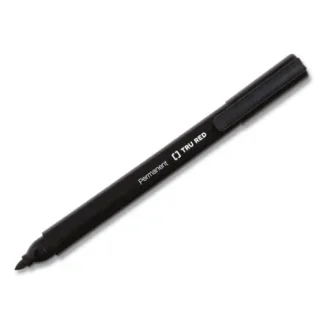 TRU RED™ Permanent Marker, Pen-Style, Fine Bullet Tip, Black, 36/Pack