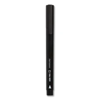 TRU RED™ Permanent Marker, Pen-Style, Fine Bullet Tip, Black, 5/Pack