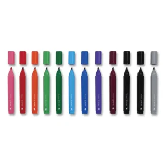 TRU RED™ Permanent Marker, Tank-Style, Medium Chisel Tip, Assorted Colors, 12/Pack