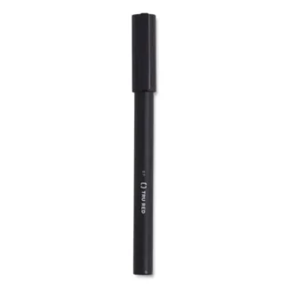 TRU RED™ Quick Dry Gel Pen, Stick, Medium 0.7 mm, Black Ink, Black Barrel, 5/Pack