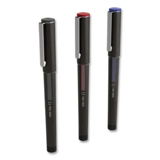 TRU RED™ Rollerball Pen, Stick, Fine 0.5 mm, Assorted Ink and Barrel Colors, 3/Pack