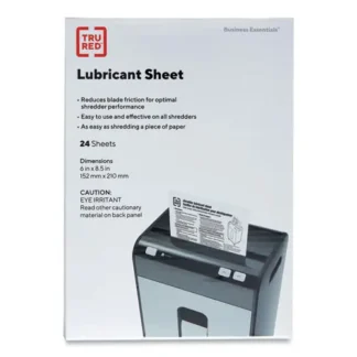 TRU RED™ Shredder Lubricant Sheets, 24 Pack, 8.5" x 6"