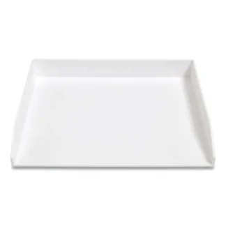 TRU RED™ Side-Load Stackable Plastic Document Tray, Letter-Size, White