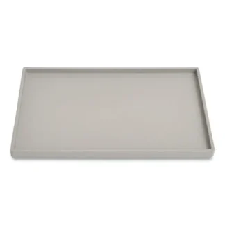 TRU RED™ Slim Stackable Plastic Mail and Supplies Tray, 1 Section, Gray