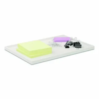 TRU RED™ Slim Stackable Plastic Tray, White