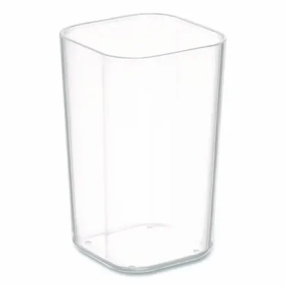 TRU RED™ Stackable Plastic Pencil Cup, Clear, 2.61" x 2.61" x 4.3"