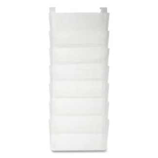 TRU RED™ Unbreakable Plastic Wall File, 7 Sections, Letter Size, Clear