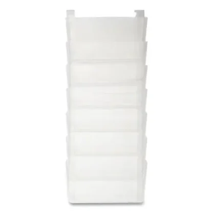 TRU RED™ Unbreakable Plastic Wall File, 7 Sections, Letter Size, Clear