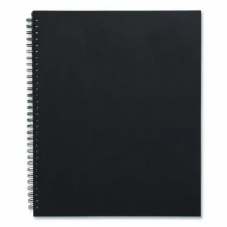 TRU RED™ Wirebound Soft-Cover Notebook, 1-Subject, Narrow Rule, Black Cover, 80 Sheets, 11 x 8.5 Inches