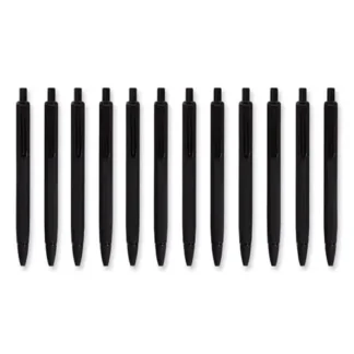 U Brands Cambria Soft Touch Mechanical Pencil, 0.7 mm, HB (#2), Black Lead, Black Barrel, 12/Pack