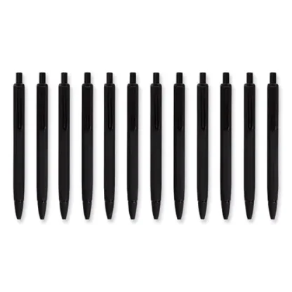 U Brands Cambria Soft Touch Mechanical Pencil, 0.7 mm, HB (#2), Black Lead, Black Barrel, 12/Pack