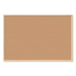 U Brands Cork Bulletin Board, 72" x 48", Tan Surface, Birch Finished Wood Frame