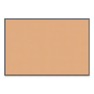 U Brands Cork Bulletin Board with Aluminum Frame, 72" x 48", Tan Surface, Black Aluminum Frame