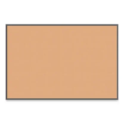U Brands Cork Bulletin Board with Aluminum Frame, 72" x 48", Tan Surface, Black Aluminum Frame