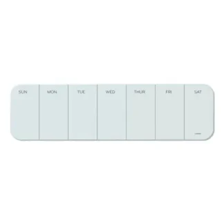 U Brands Cubicle Glass Dry Erase Board, Monthly Planning/Scheduling Calendar, 20" x 5.5", White Surface