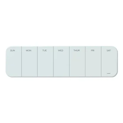 U Brands Cubicle Glass Dry Erase Board, Monthly Planning/Scheduling Calendar, 20" x 5.5", White Surface