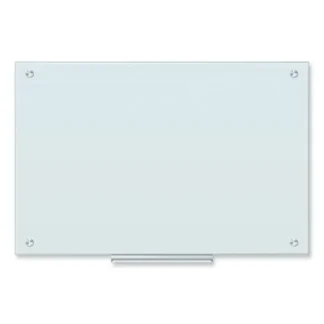 U Brands Glass Dry Erase Board, 36" x 24", White Surface