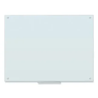 U Brands Glass Dry Erase Board, 48" x 36", White Surface