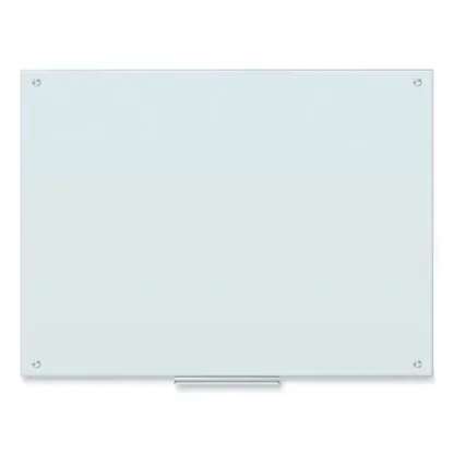 U Brands Glass Dry Erase Board, 48" x 36", White Surface